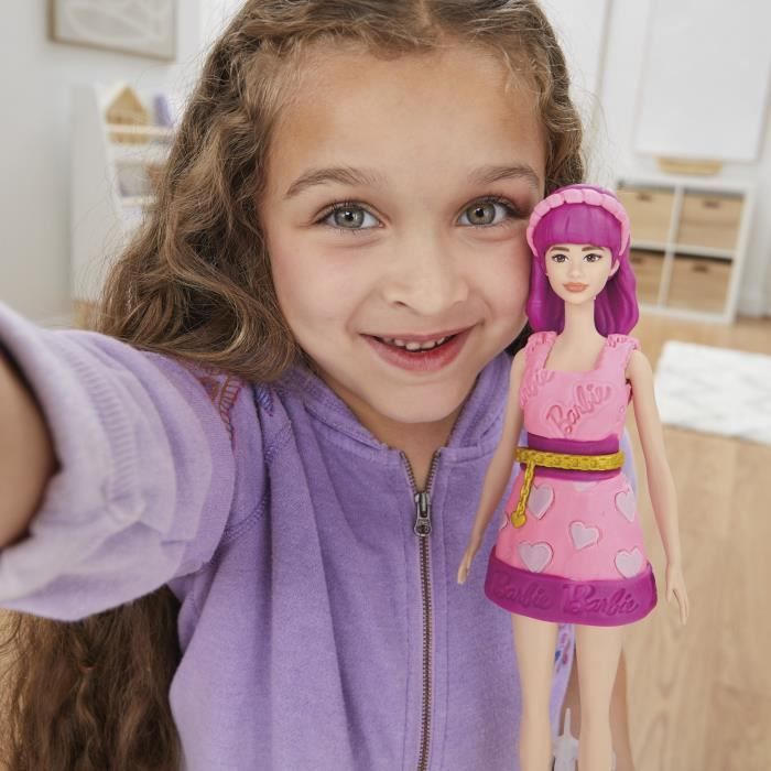 Play-Doh Barbie Coeurs et coiffure, coffret de pâte a modeler