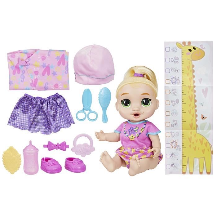 Baby Alive Bébé grandit LaLa GooGoo, coffret poupée interactive, avec plus de 75 sons et phrases, des 3 ans