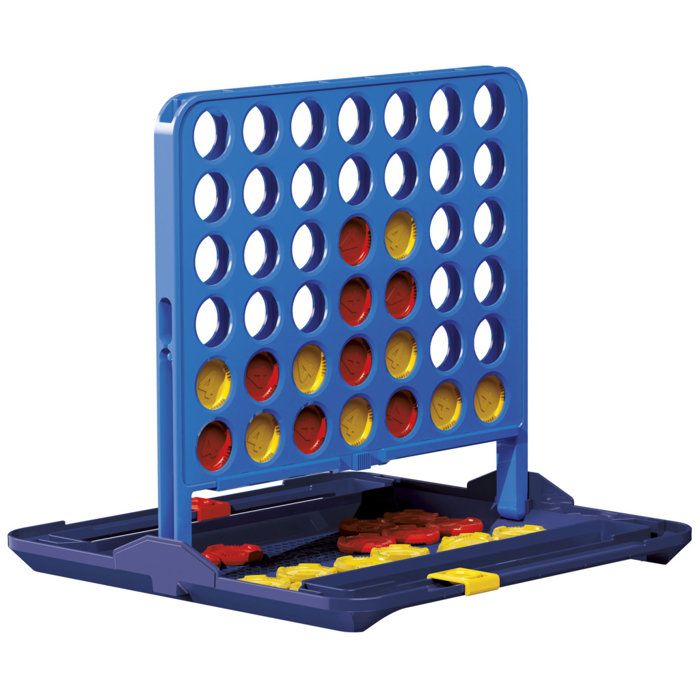 Puissance 4 (édition 2025), rangement tout-en-un, mallette de transport, jeux de société famille, des 6 ans, 2 joueurs, Hasbro Games