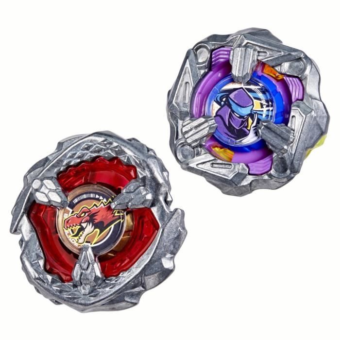 Beyblade X Dual Pack Beat Tyranno 4-70Q et Knife Shinobi 4-80HN, 2†toupies de compÈtition a rotation droite authentiques Takara Tomy