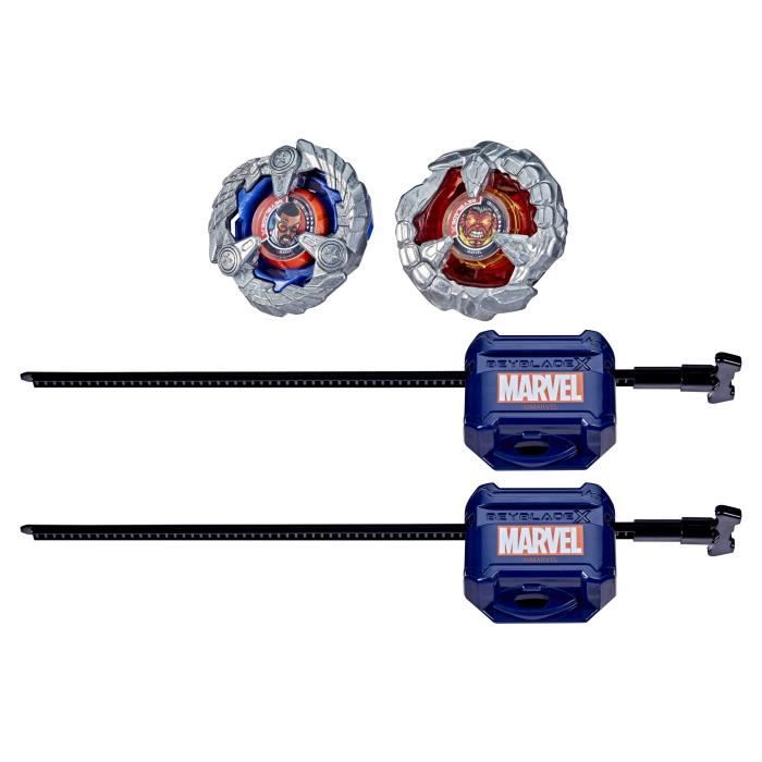 Beyblade X Multipack Toupie Captain America 4-70GB contre Red Hulk 1-80R, des 8 ans