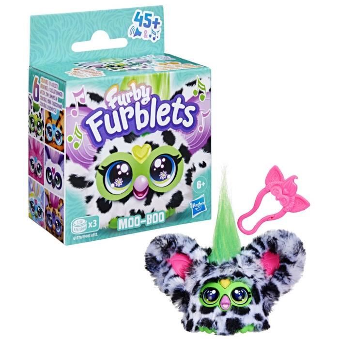 Furby Furblets Moo-Boo, Mini peluche électronique pour filles et garçons, plus de 45 sons, a partir de 6 ans, série 4, Hasbro