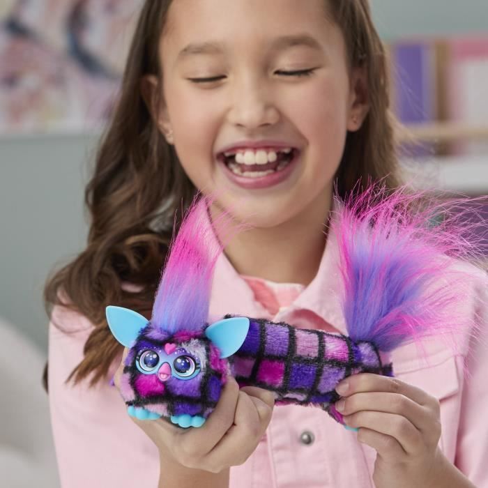 Furby DJ Furblets Dis-Co-Dazz, Mini peluche électronique, jouet pour enfant, 45 sons et musiques, des 6 ans