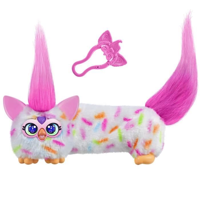 Furby DJ Furblets Berry-Cup-Cake, Mini peluche électronique, jouet pour enfant, 45 sons et musiques, des 6 ans