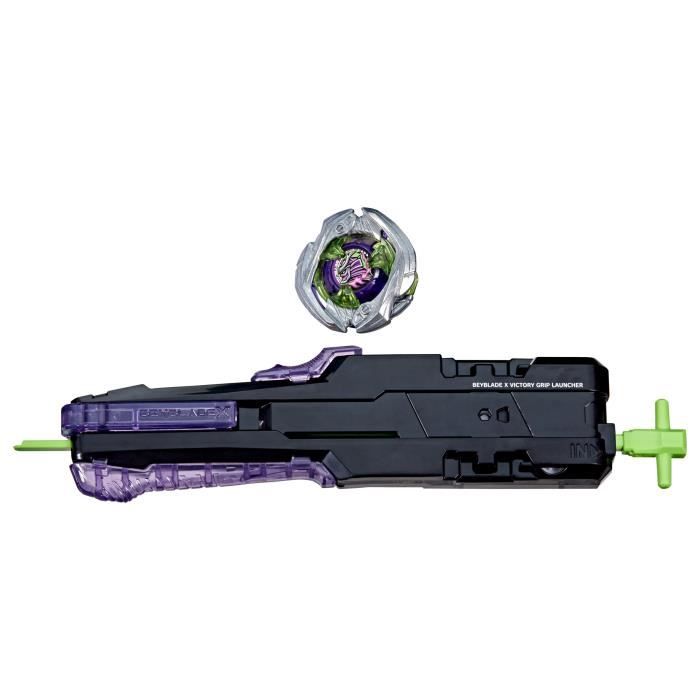 Beyblade X, Pack de lanceur Victory avec toupie a rotation droite de type attaque, toupies de combat, des 8 ans