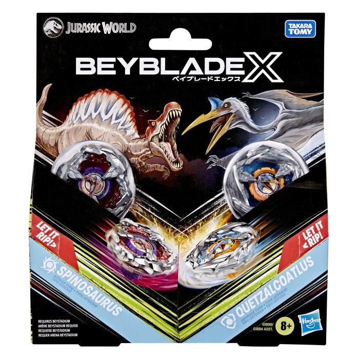 Beyblade X Jurassic World Spinosaurus contre Quetzalcoatlus, multipack, des 8 ans
