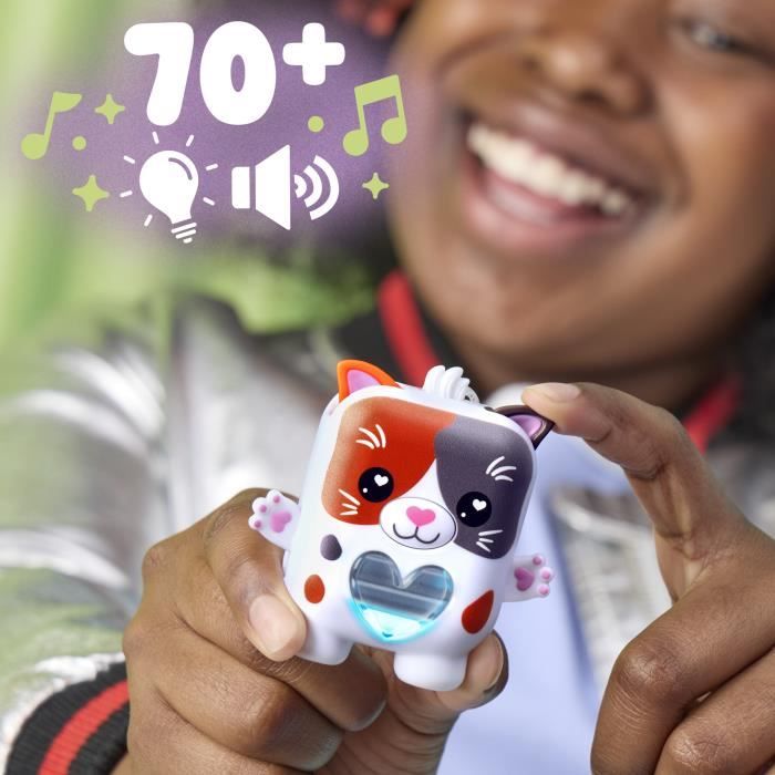 Nano-mals Purrnelope le chaton tricolore, compagnon électronique, plus de 70 réactions, pour enfants, des 5 ans