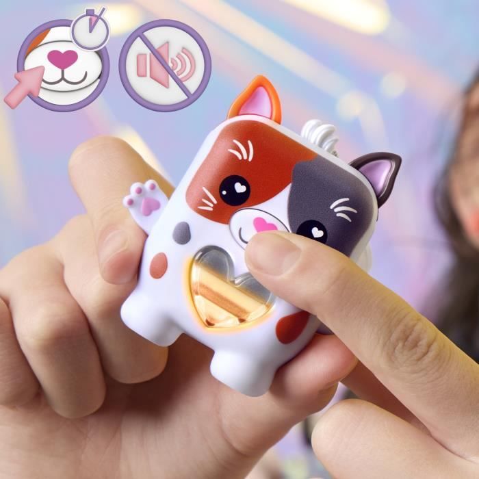 Nano-mals Purrnelope le chaton tricolore, compagnon électronique, plus de 70 réactions, pour enfants, des 5 ans