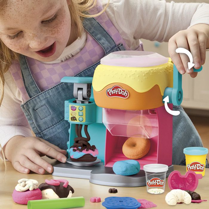 Play-Doh Donut Drop Shop, coffret de pâte a modeler, jouet de nourriture factice, loisirs créatifs pour enfants, des 3 ans