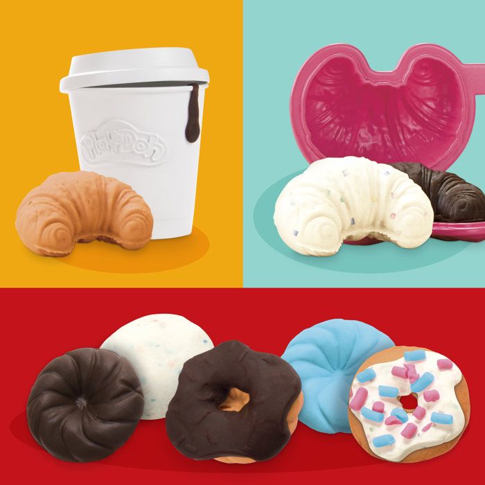 Play-Doh Donut Drop Shop, coffret de pâte a modeler, jouet de nourriture factice, loisirs créatifs pour enfants, des 3 ans