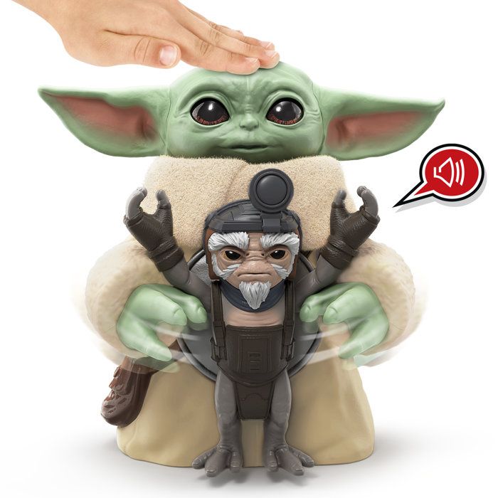 Câlins Grogu, figurine électronique de 16,5 cm et Anzellan, jouets Star Wars: The Mandalorian & Grogu pour enfants, des 4 ans
