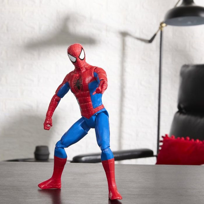 Figurine SpiderMan 30 cm, Titan Series, jouets de super-héros pour enfants, Marvel Spider-Man, des 4 ans