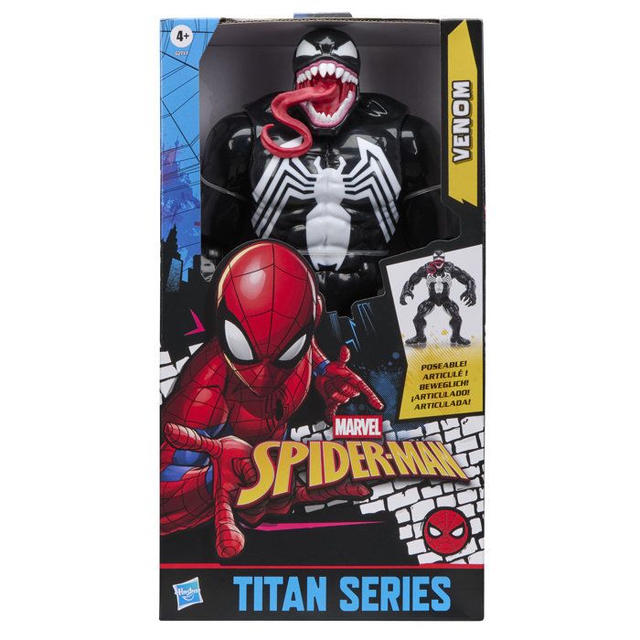 Figurine Venom 30 cm Deluxe, Titan Series, jouets de super-héros pour enfants, Marvel Spider-Man, des 4 ans