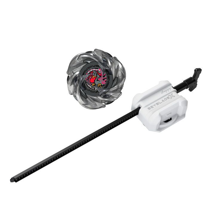 Beyblade X Starter Pack Rudder Phoenix 4-70LF UX, toupie Takara Tomy de type attaque avec lanceur, toupies de compétition, des 8 ans