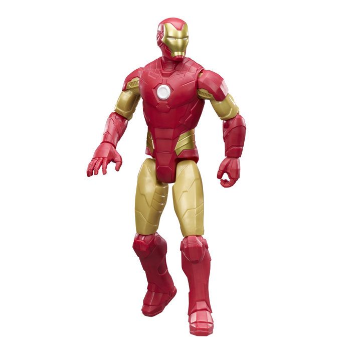 Figurine Iron Man 30 cm, Titan Series, 11 points d'articulation, jouets de super-héros pour enfants, Marvel Avengers, des 4 ans