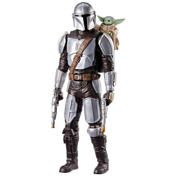 Figurine Mandalorien de 28 cm avec effets sonores, jouets interactifs Star Wars The Mandalorian & Grogu, des 4 ans