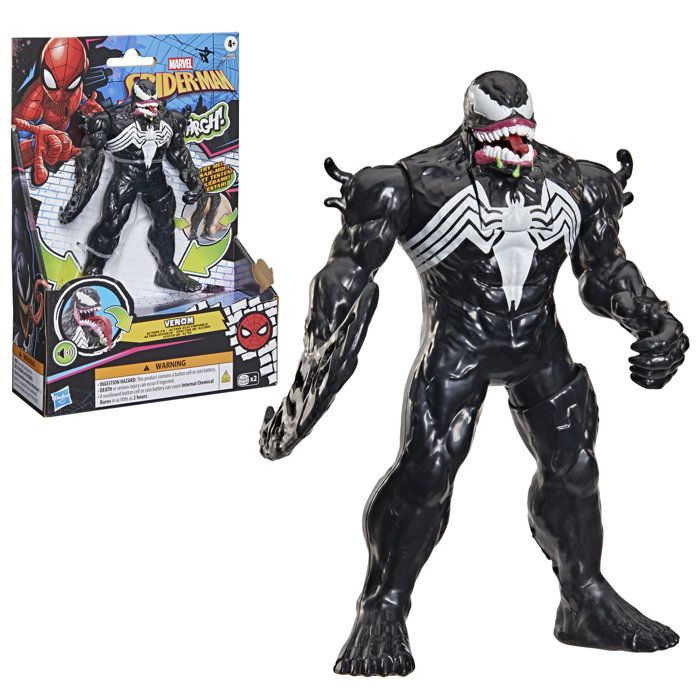 Figurine électronique Venom de 15 cm, avec effets sonores, Jouets de super-héros Spider-Man Venom Action éleectronique, des 4 ans
