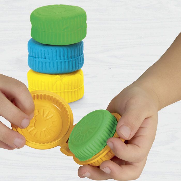 Play-Doh Disney Junior Mon Garage avec Mickey Mouse, Coffret de pâte a modeler, Loisirs créatifs, Jouets préscolaires, des 2 ans
