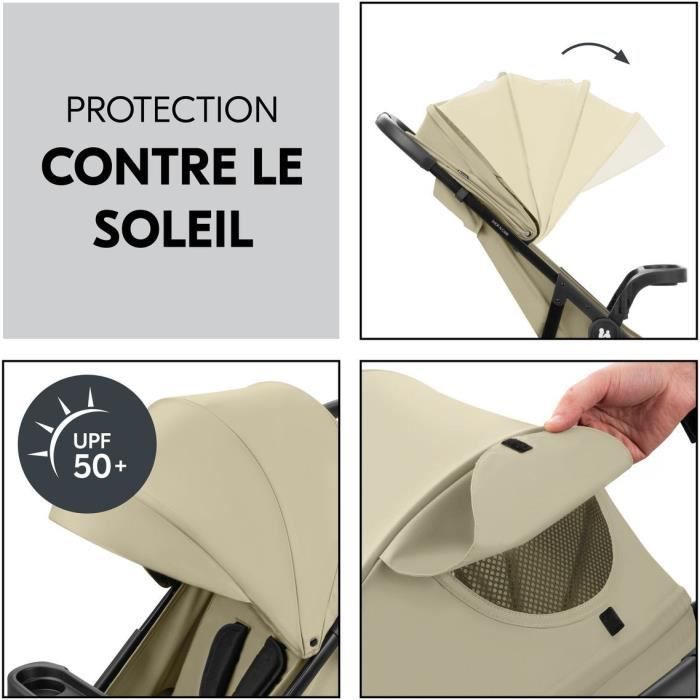 HAUCK - Poussette compacte - SHOP N CARE - 4 roues - Olive