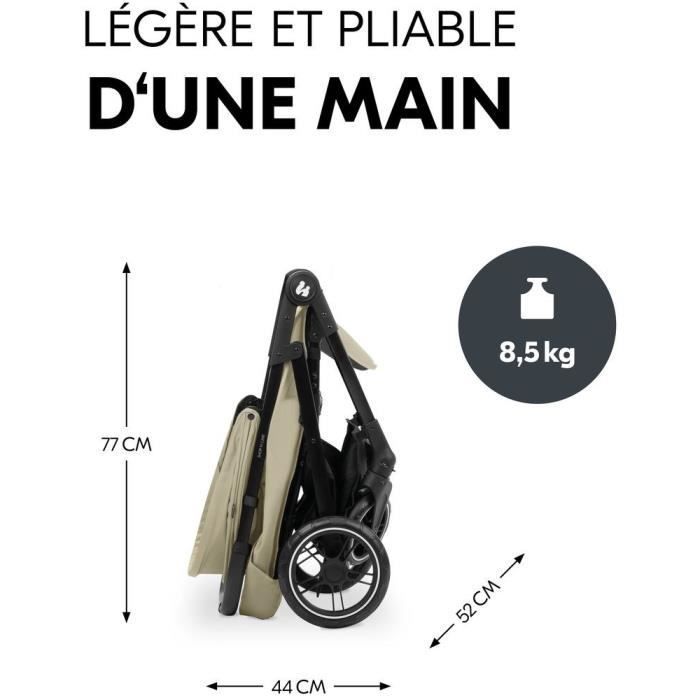 HAUCK - Poussette compacte - SHOP N CARE - 4 roues - Olive