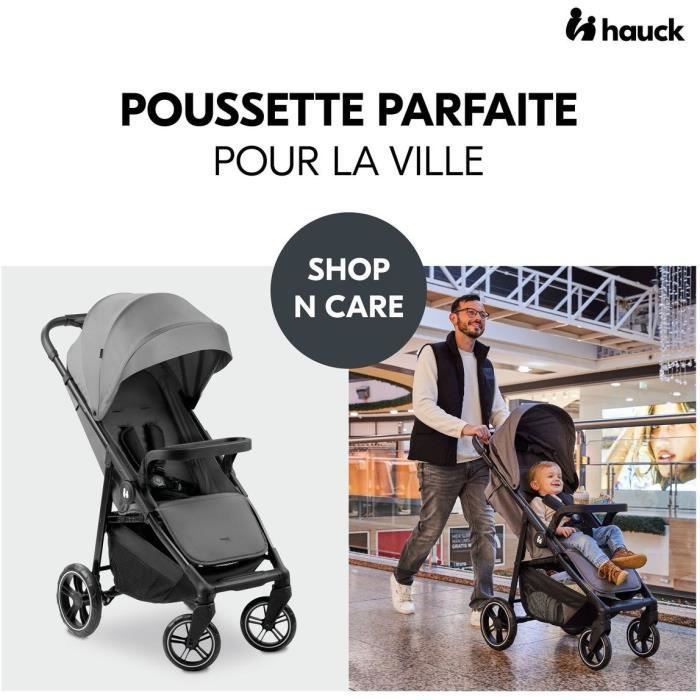 HAUCK - Poussette compacte - SHOP N CARE - 4 roues - Gris