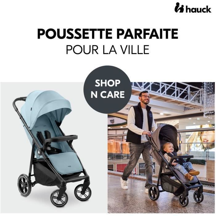 HAUCK - Poussette compacte - SHOP N CARE - 4 roues - Bleu