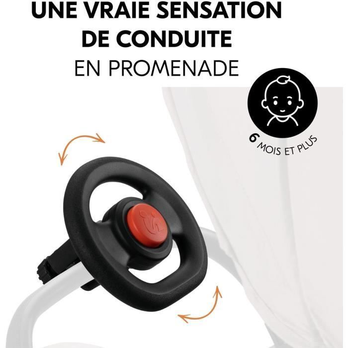 Volant pour poussette - HAUCK - Avec Klaxon - Des 6 mois - Noir