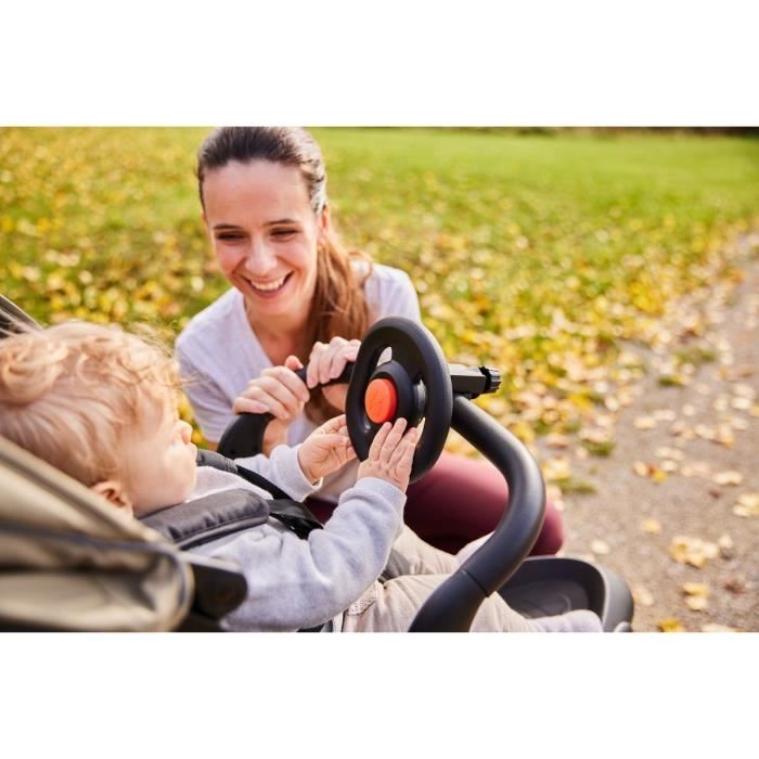 Volant pour poussette - HAUCK - Avec Klaxon - Des 6 mois - Noir