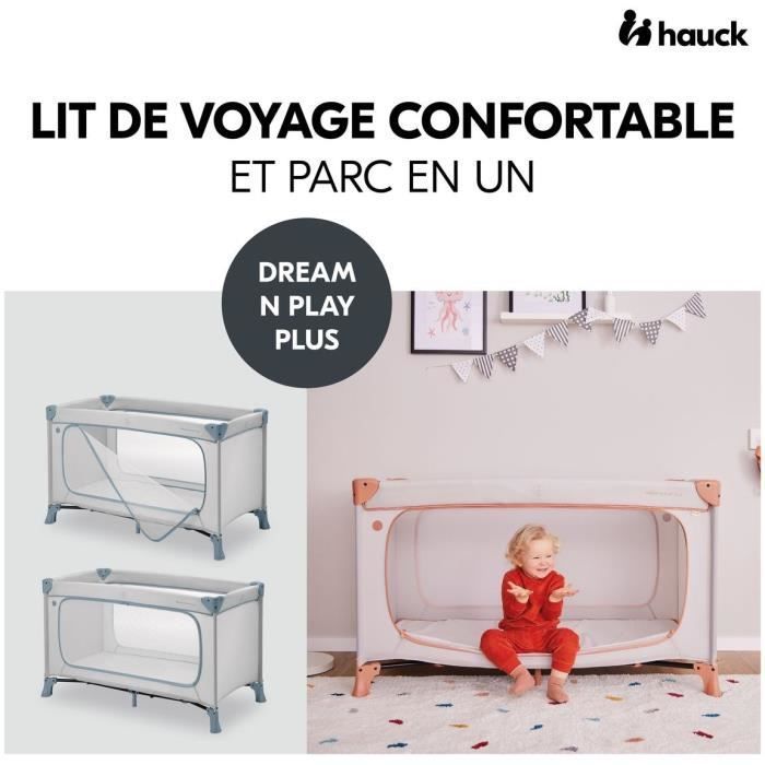 Lit de voyage - HAUCK - DREAM N PLAY PLUS - 60 x 120 cm - Des la naissance - Pliable - Dusty blue