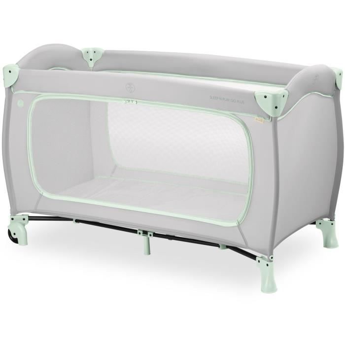 Lit de voyage - HAUCK - SLEEP N PLAY GO PLUS - 60 x 120 cm - Des la naissance - Pliable - Roulettes - Dusty Mint