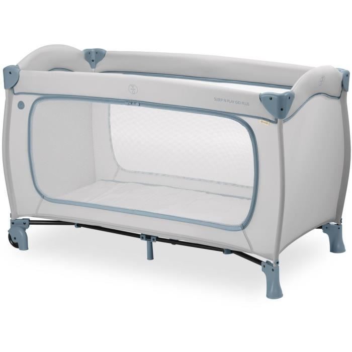 Lit de voyage - HAUCK - SLEEP N PLAY GO PLUS - 60 x 120 cm - Des la naissance - Pliable - Roulettes - Dusty Bleu