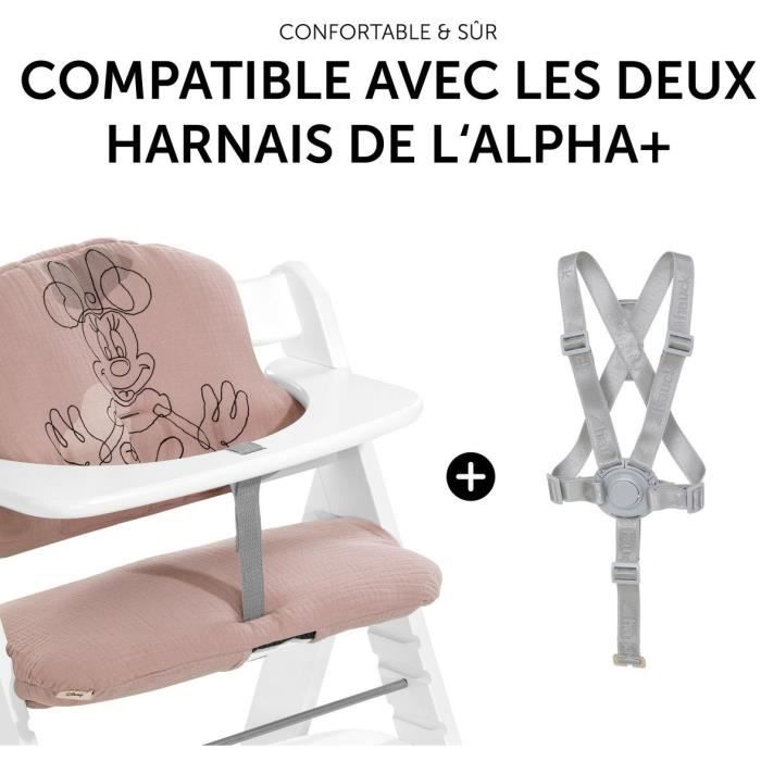 Coussin pour chaise haute - HAUCK - Anti-dérapant - Minnie Rose
