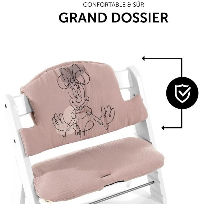 Coussin pour chaise haute - HAUCK - Anti-dérapant - Minnie Rose