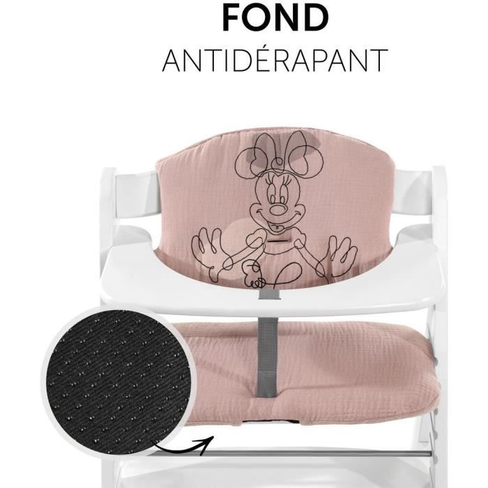 Coussin pour chaise haute - HAUCK - Anti-dérapant - Minnie Rose