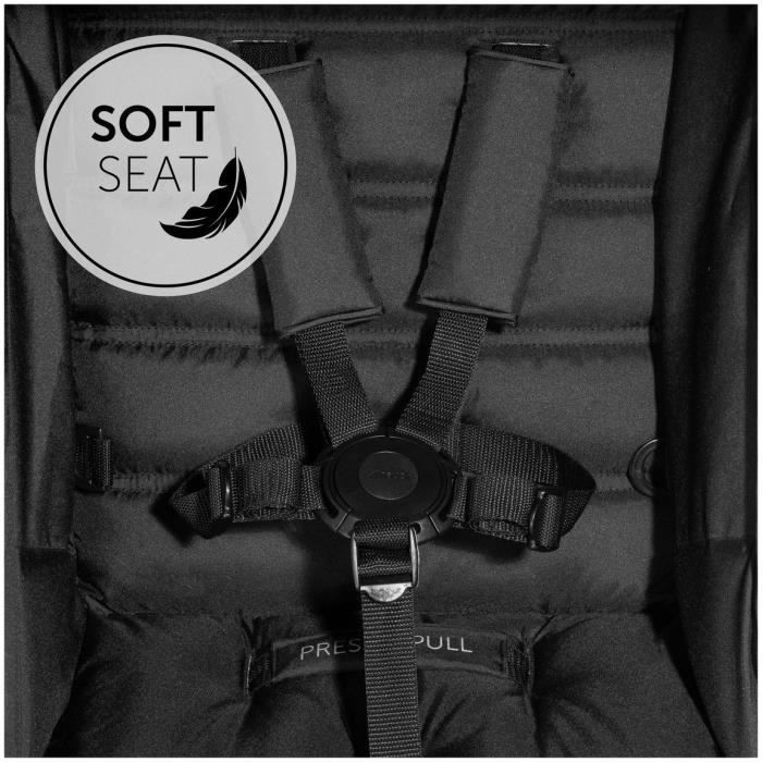 HAUCK - Poussette compacte - RAPID 4 - 4 roues - Noir