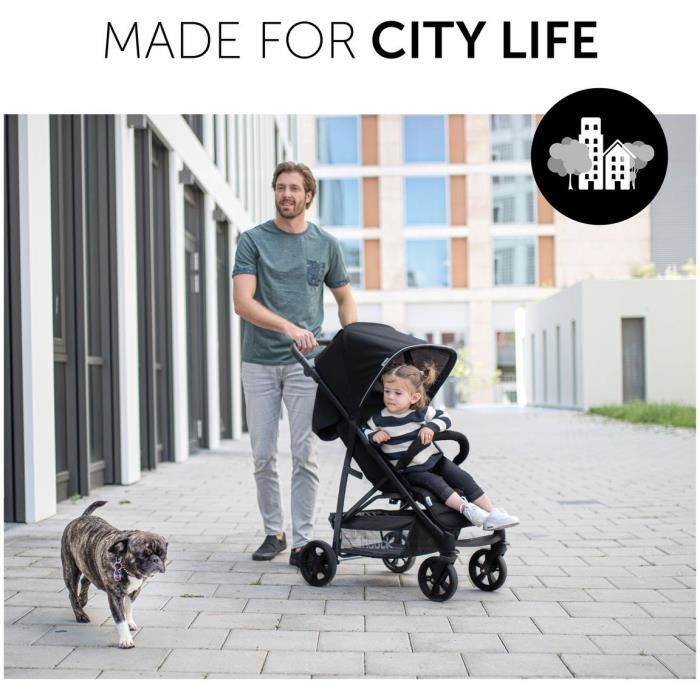 HAUCK - Poussette compacte - RAPID 4 - 4 roues - Noir