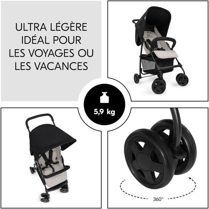 HAUCK - Poussette canne - SPORT - Pliable & Inclinable - Capote Pare-Soleil - 4 roues - Mickey & Minnie