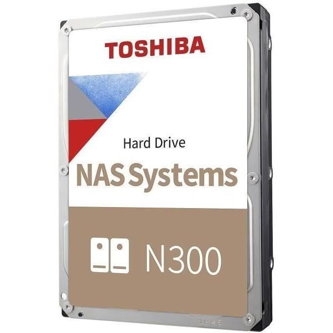 Disque Dur Interne - TOSHIBA - NAS N300 - 4To - 7200 tr/min - 3,5 (HDWG440EZSTA)