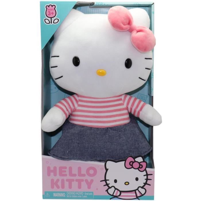 Peluche - GPTOYS - HELLO KITTY - HKT131 - Modele robe denim - 30 cm - Des 3 ans