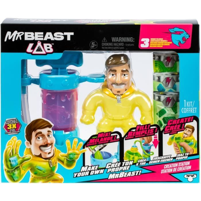 Kit de création - MRBEAST LAB - Heroes of Goo Jit Zu - Pompe incluse - Figurine personnalisable - Accessoires fournis