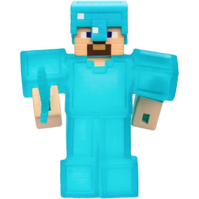 Figurine extensible - GOO JIT ZU - Minecraft Steeve - 11 cm - Texture élastique - Extensible 3x