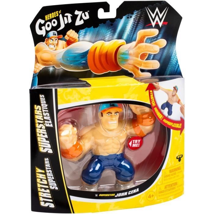 Figurine extensible - GOO JIT ZU WWE - John Cena - 11 cm - Texture élastique - Extensible 3x