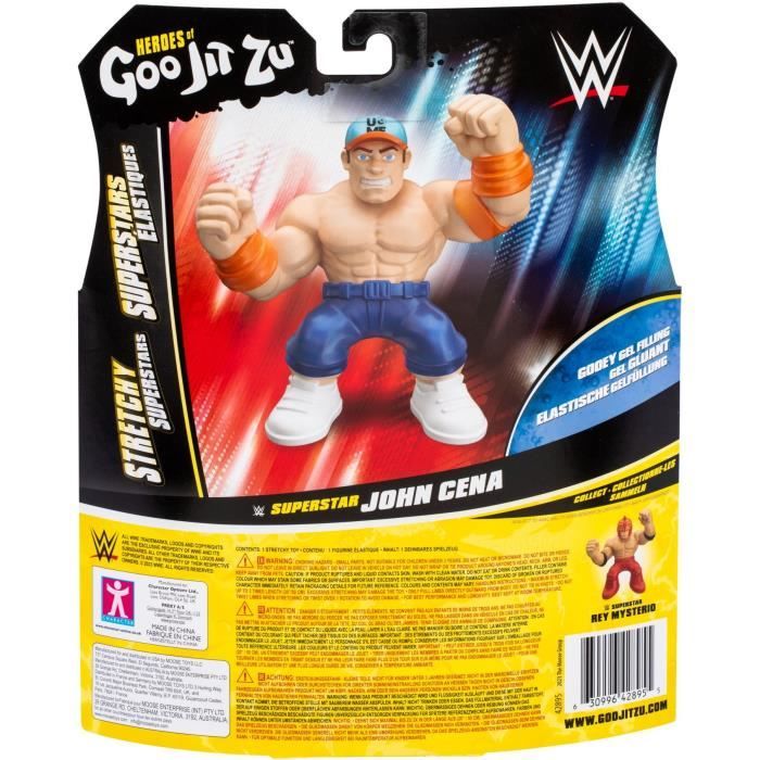 Figurine extensible - GOO JIT ZU WWE - John Cena - 11 cm - Texture élastique - Extensible 3x