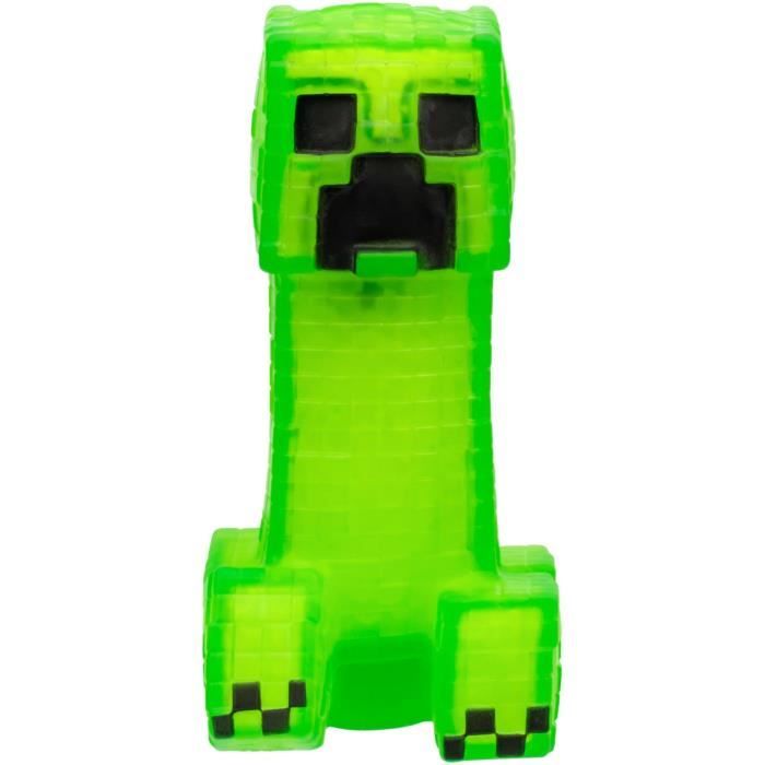 Figurine extensible - GOO JIT ZU - Minecraft Creeper - 11 cm - Texture élastique - Extensible 3x