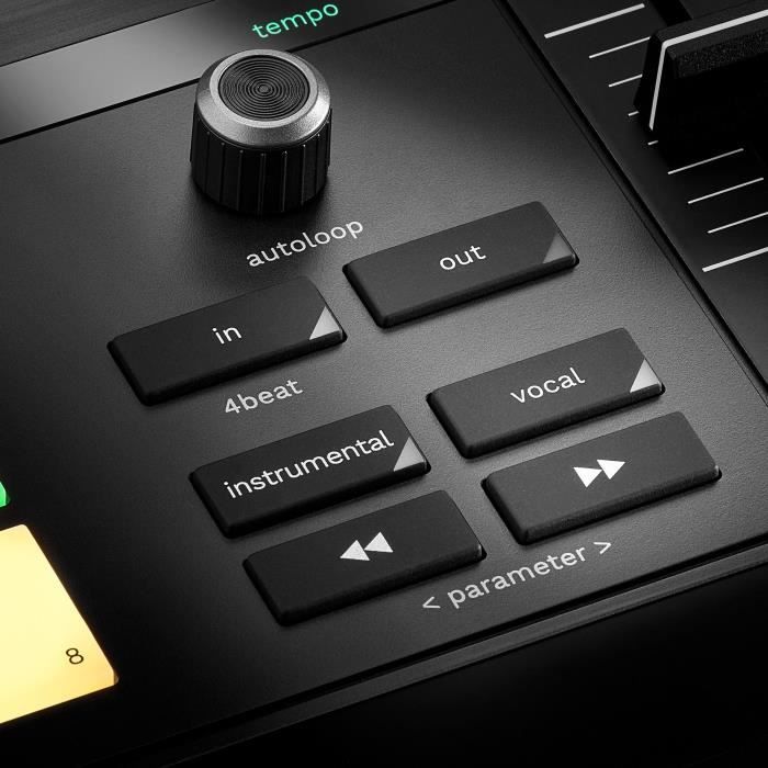 HERCULES DJCONTROL INPULSE T7 - Contrôleur DJ motorisé noir avec deux platines