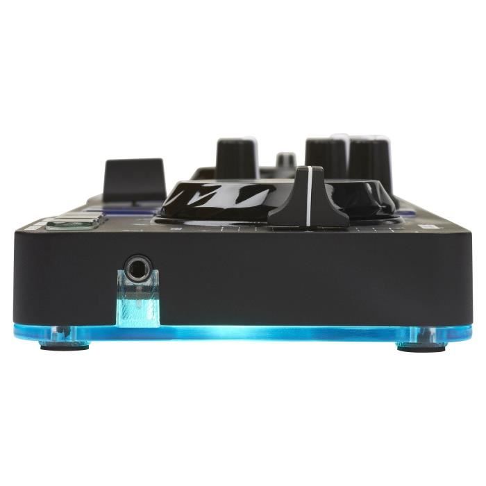 HERCULES DJ CONTROL STARLIGHT - Contrôleur DJ USB portatif - 2 pistes - 8 pads - Carte son intégrée - Serato DJ Lite inclus