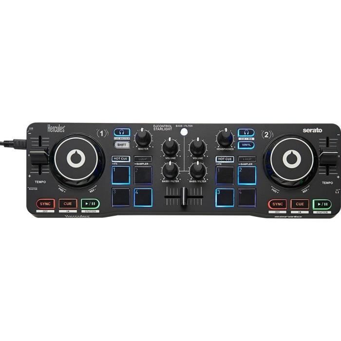 HERCULES DJ STARTER KIT - DJ Control Starlight + Enceintes DJ Monitor 32 + Casque avec isolation phonique