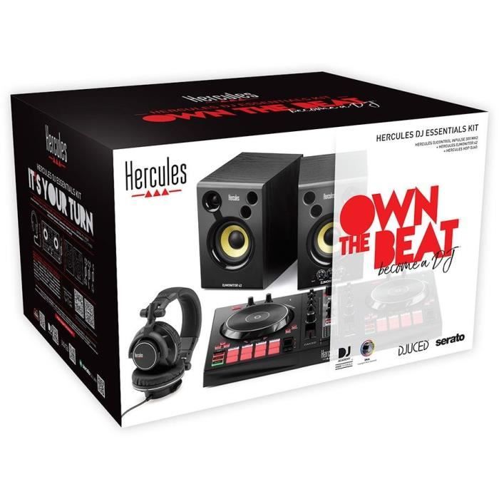 HERCULES DJ ESSENTIALS KIT - DJ Control Inpulse + Enceintes DJ Monitor 32 + Casques HDP DJ60