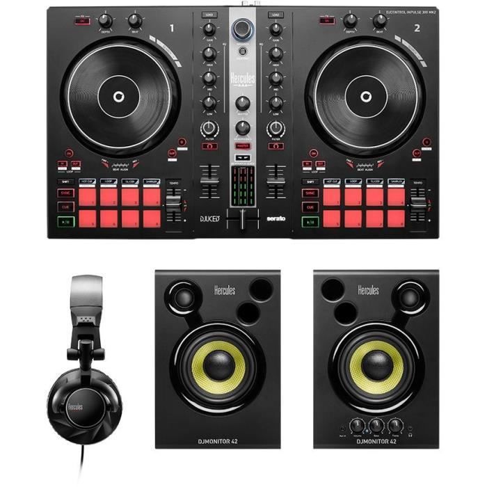 HERCULES DJ ESSENTIALS KIT - DJ Control Inpulse + Enceintes DJ Monitor 32 + Casques HDP DJ60