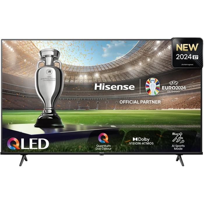 Hisense 75E7NQ - TV QLED 75 (189 cm) - 4K UHD 3840x2160 - HDR10+ - TV connecté - 3xHDMI 2.1 - WiFi